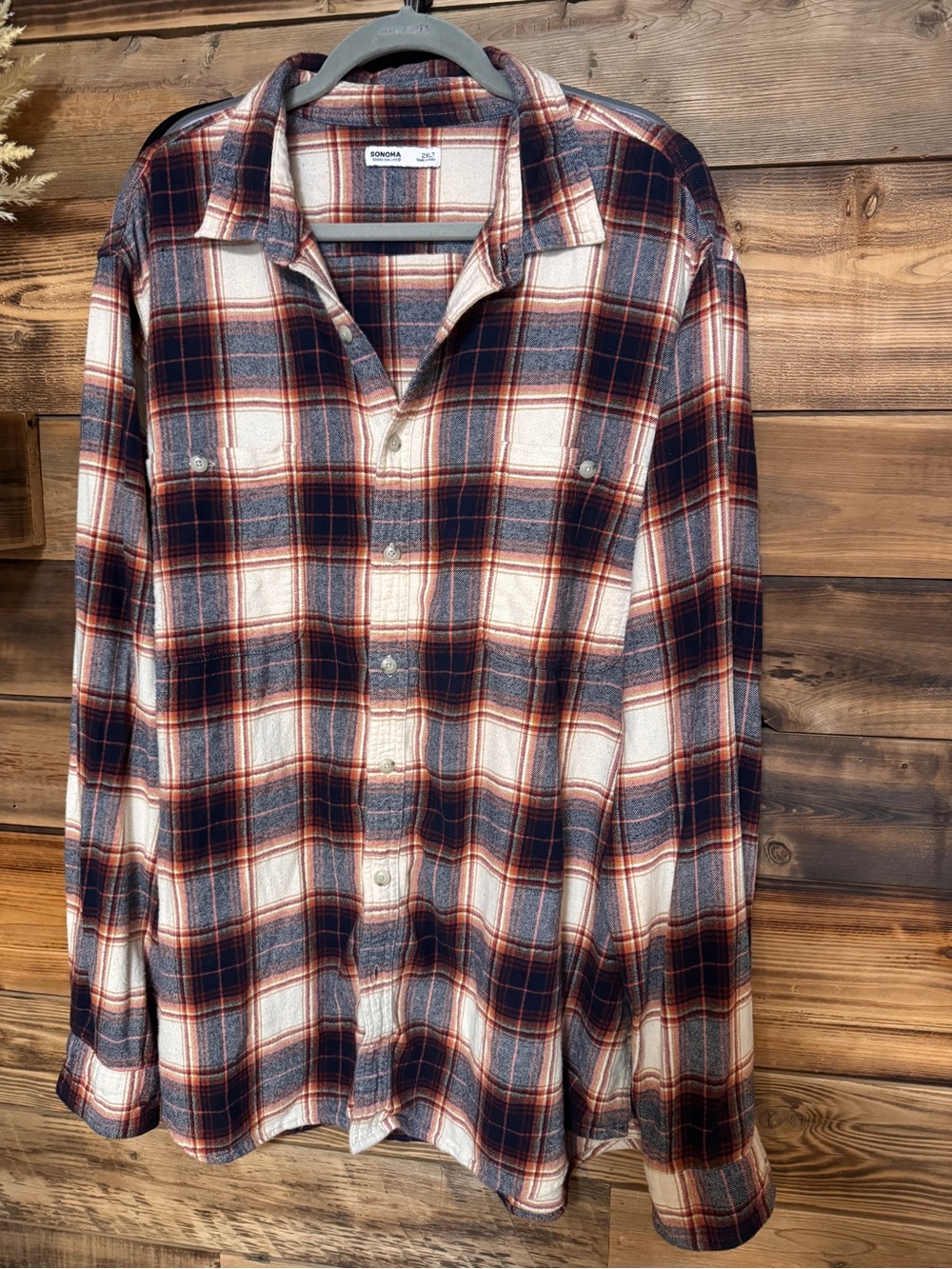 Sonoma 2XLT Oversized Plaid Flannel Shirt
🍂 COZY • OVERSIZED • COUNTRY CASUAL